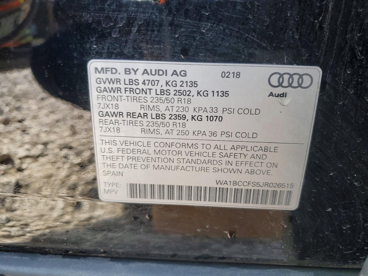 2018 AUDI Q3 PREMIUM photo 37