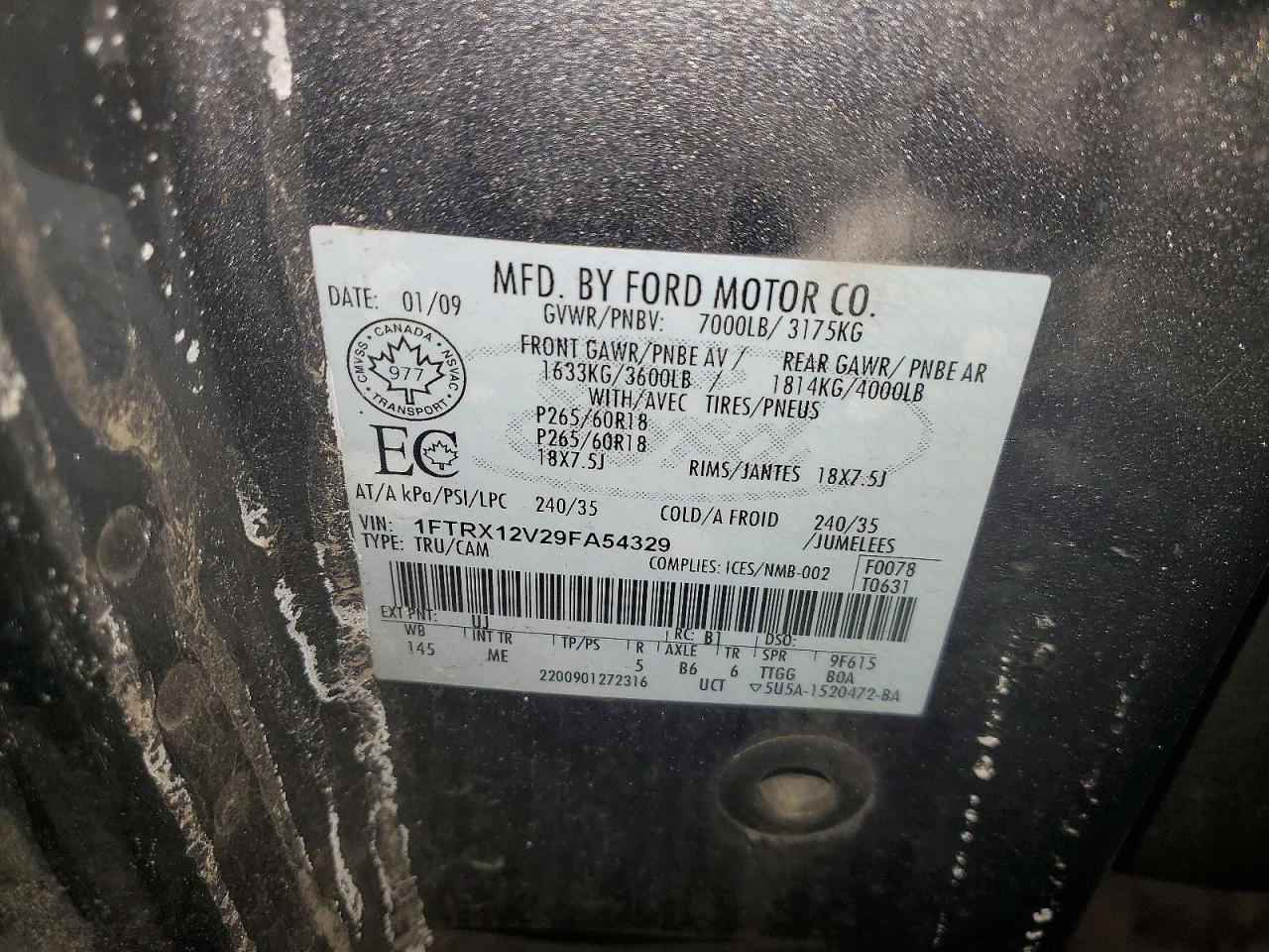 2009 FORD F150 SUPER CAB photo 34
