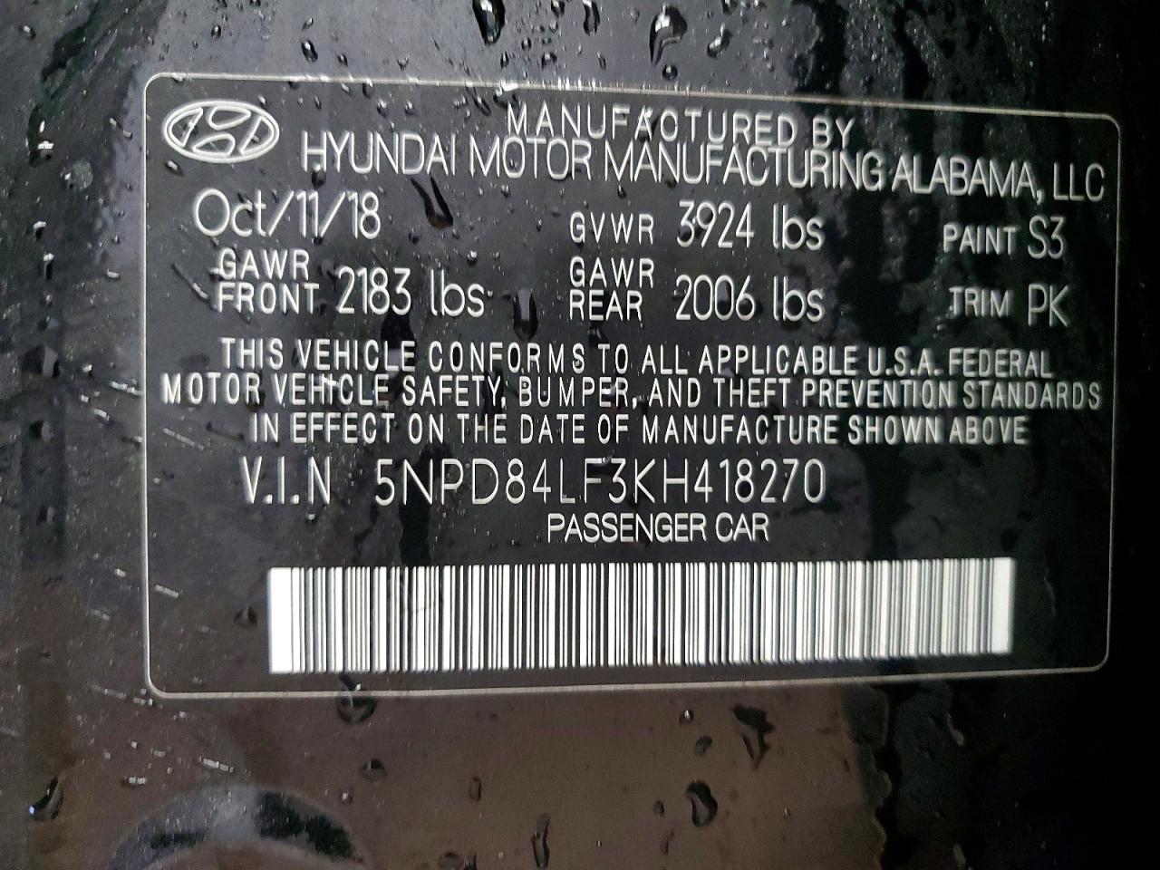 2019 HYUNDAI ELANTRA SE photo 34