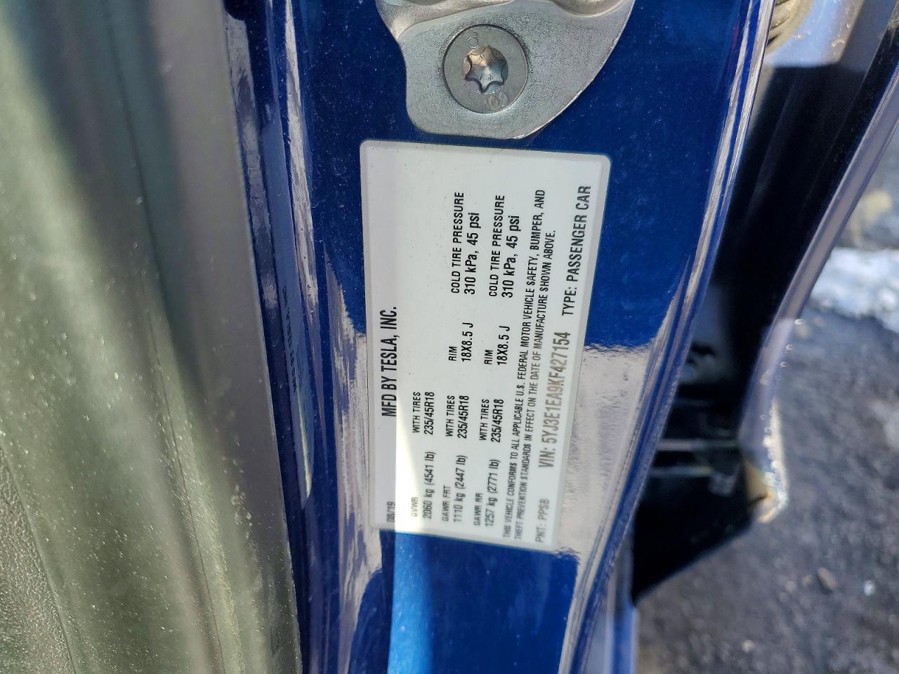 2019 TESLA MODEL 3 photo 23