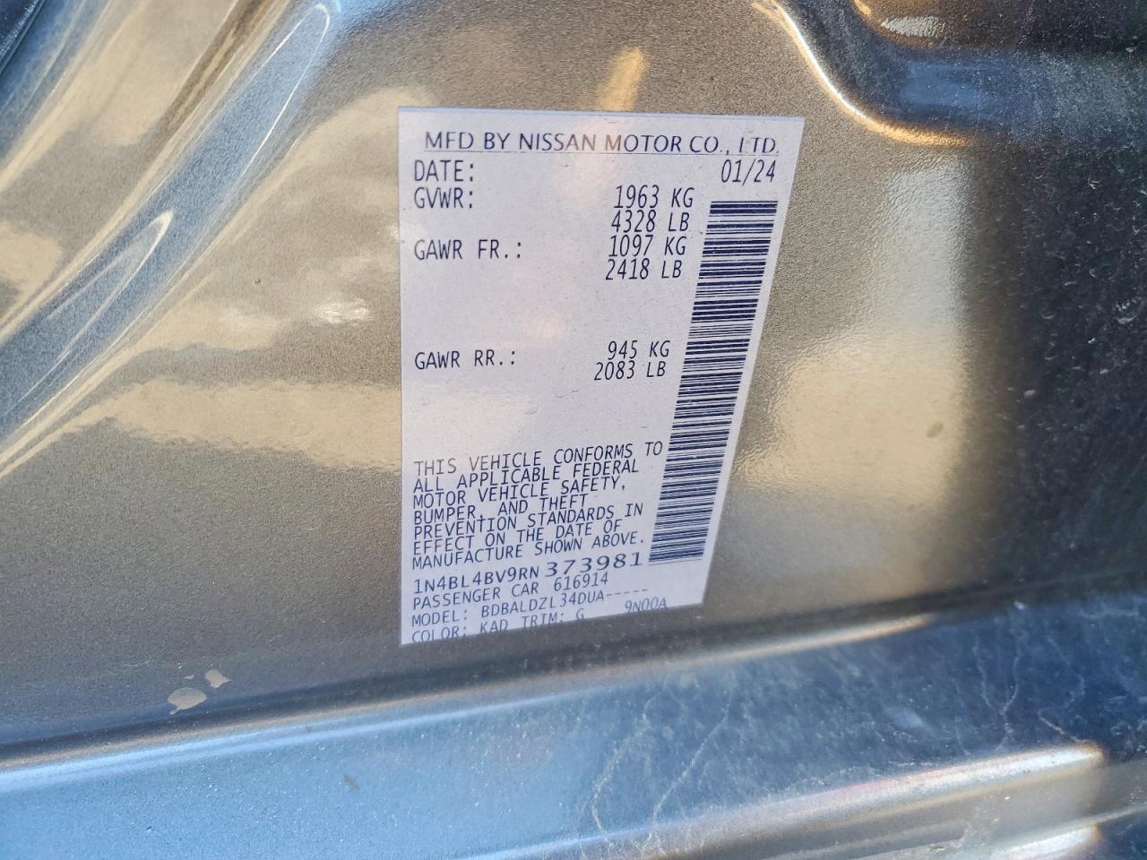 2024 NISSAN ALTIMA S photo 34