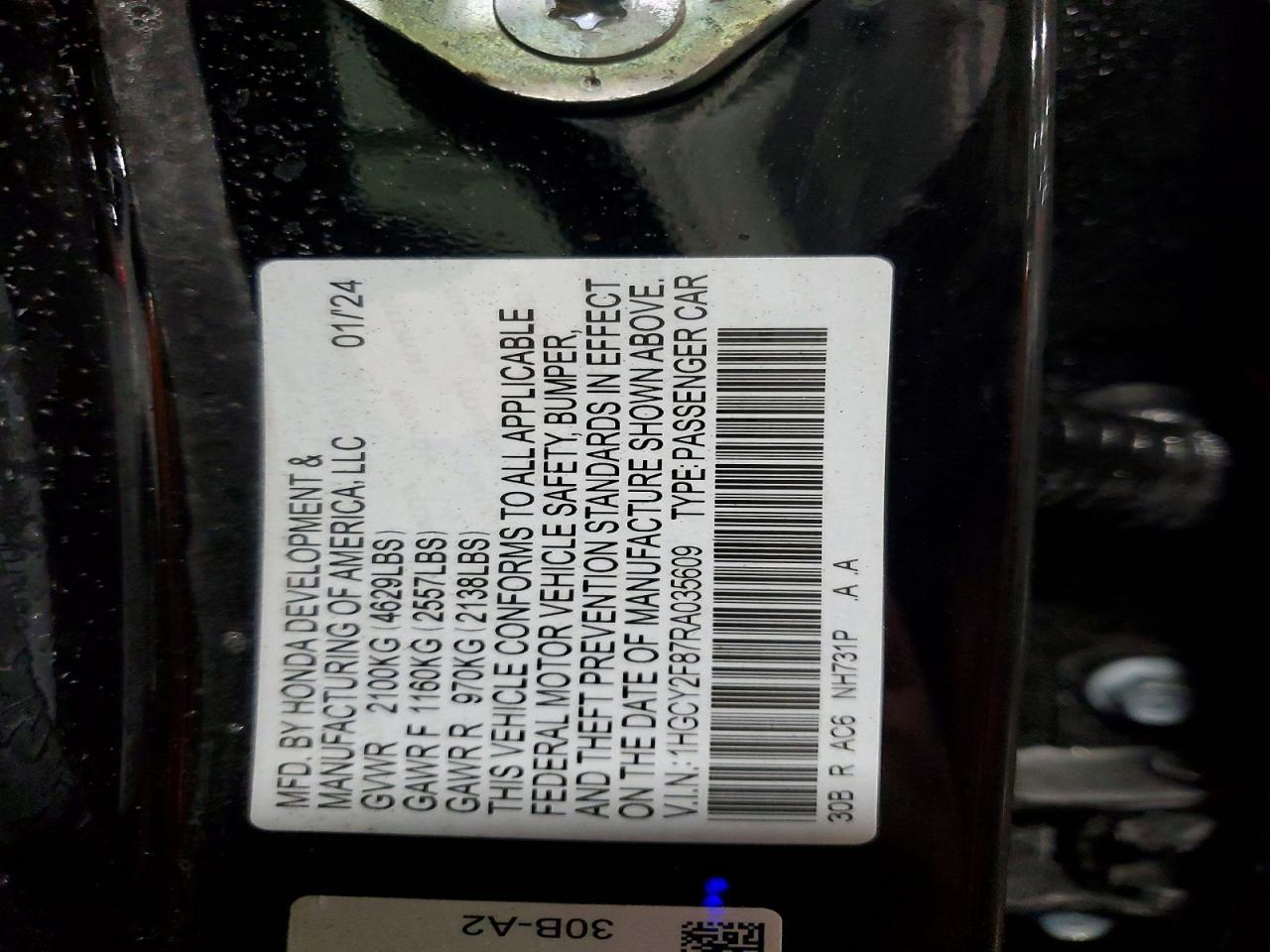 2024 HONDA ACCORD TOURING HYBRID photo 13