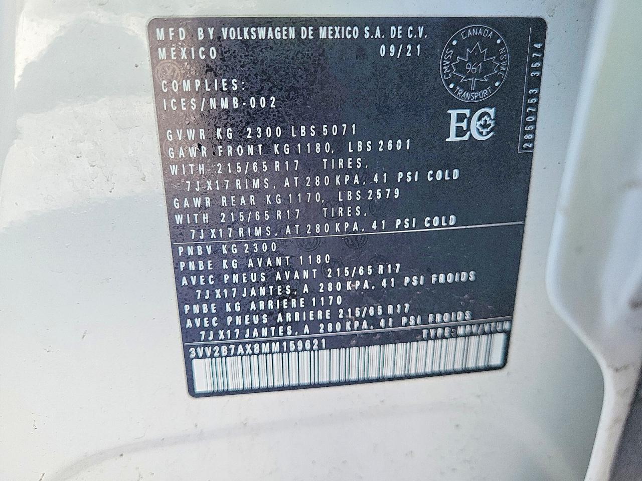 2021 VOLKSWAGEN TIGUAN SE photo 13