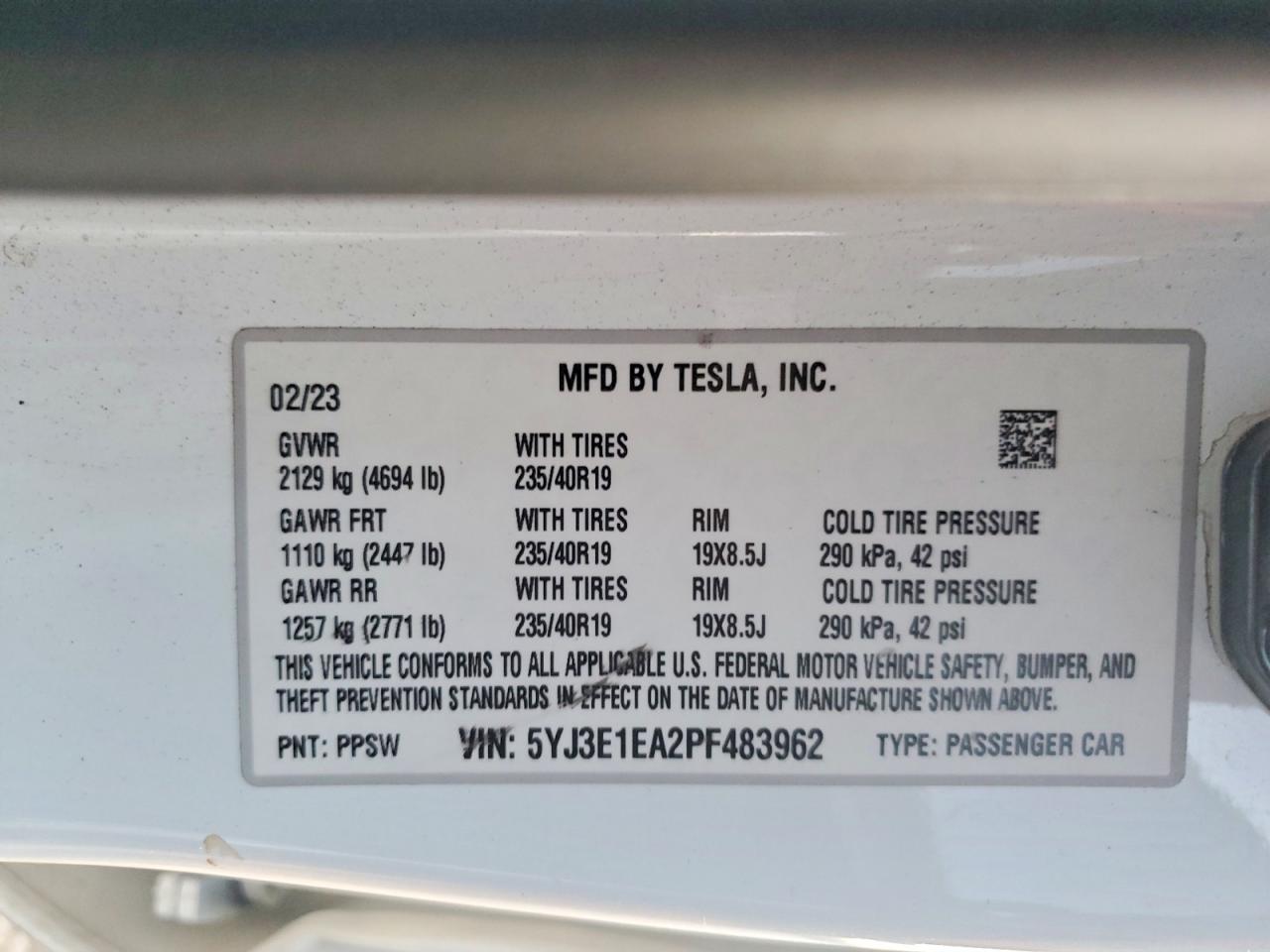 2023 TESLA MODEL 3 photo 12
