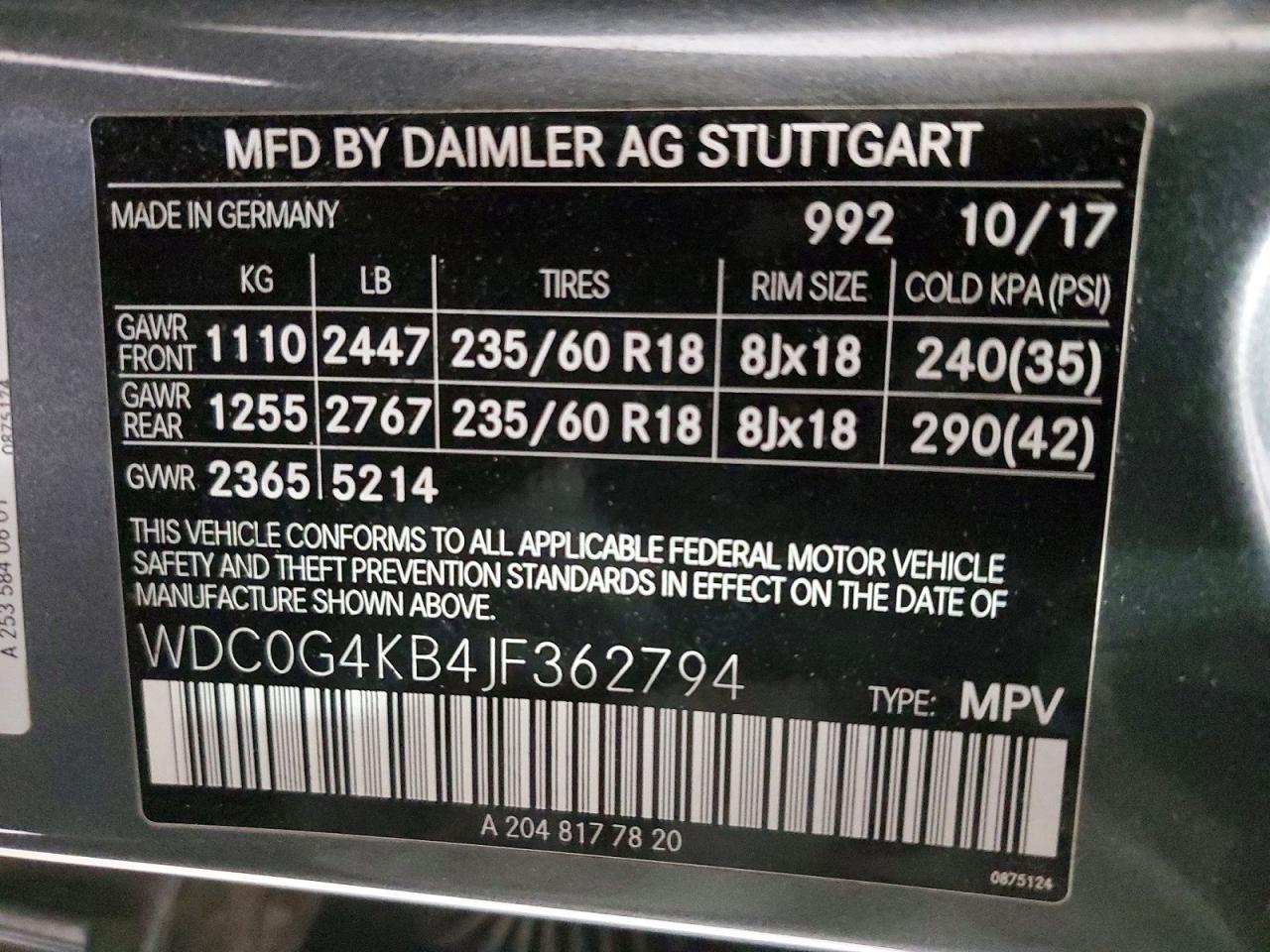 2018 MERCEDES-BENZ GLC 300 4MATIC photo 14