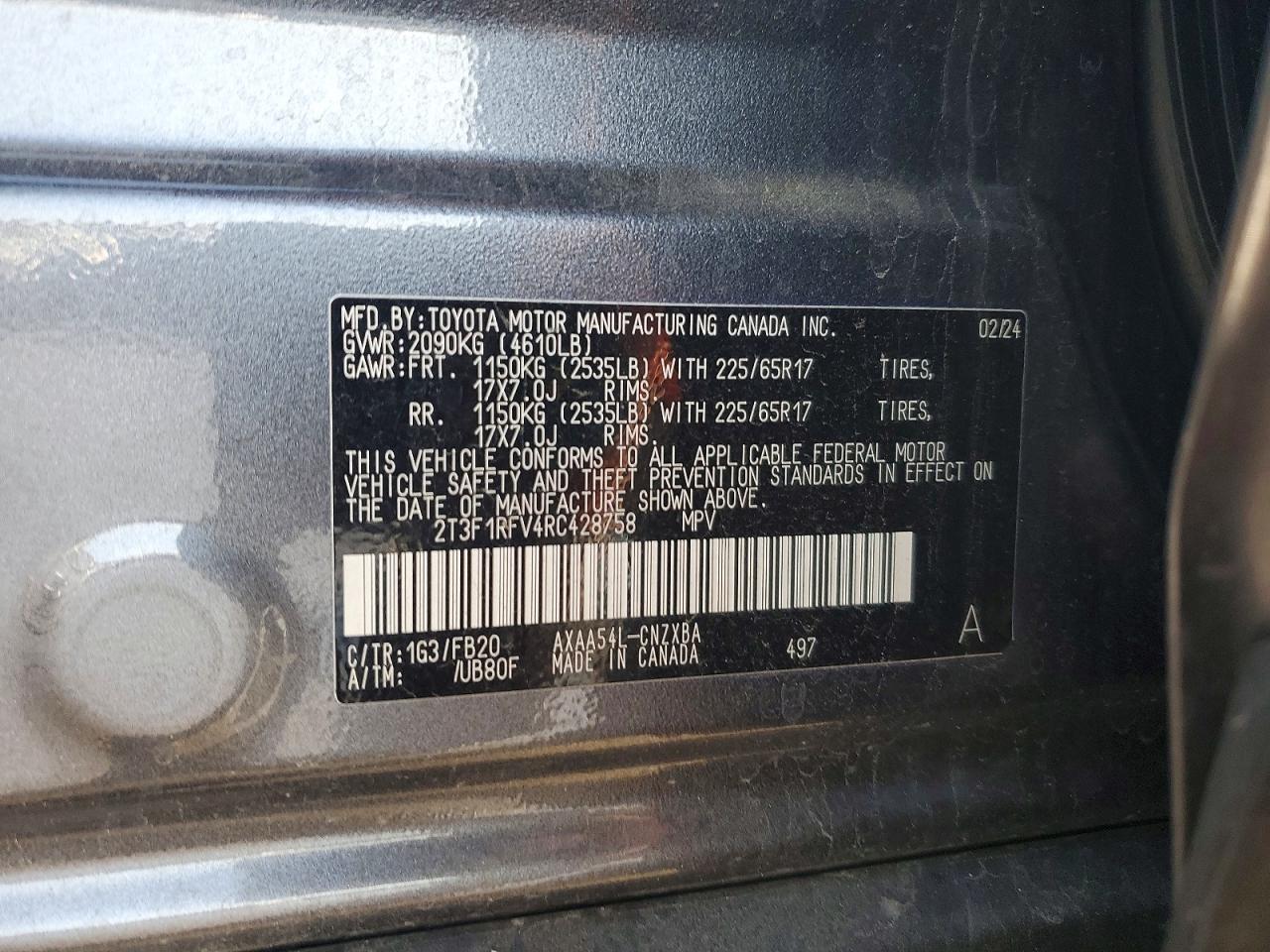 2024 TOYOTA RAV4 LE photo 13