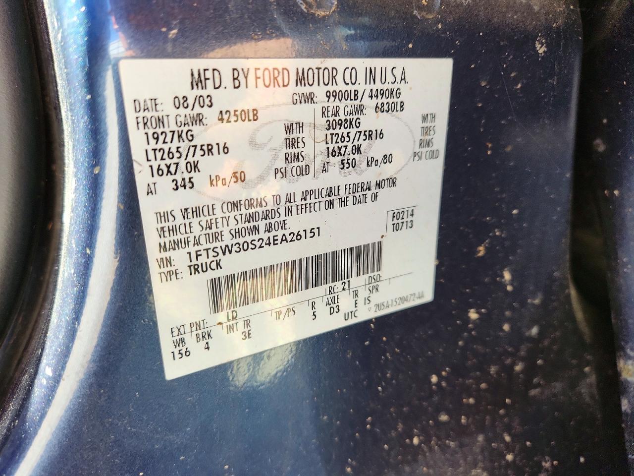 2004 FORD F350 SRW SUPER DUTY photo 12