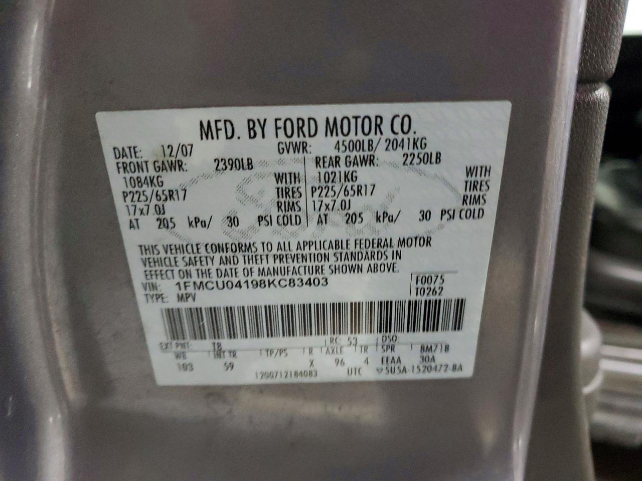 2008 FORD ESCAPE LIMITED photo 23
