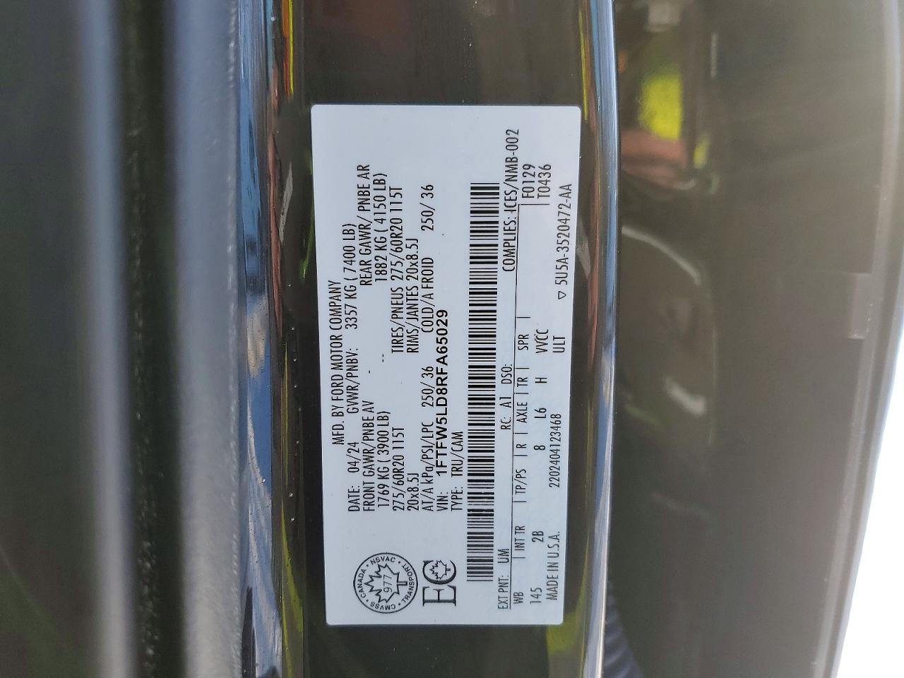 2024 FORD F150 LARIAT photo 25