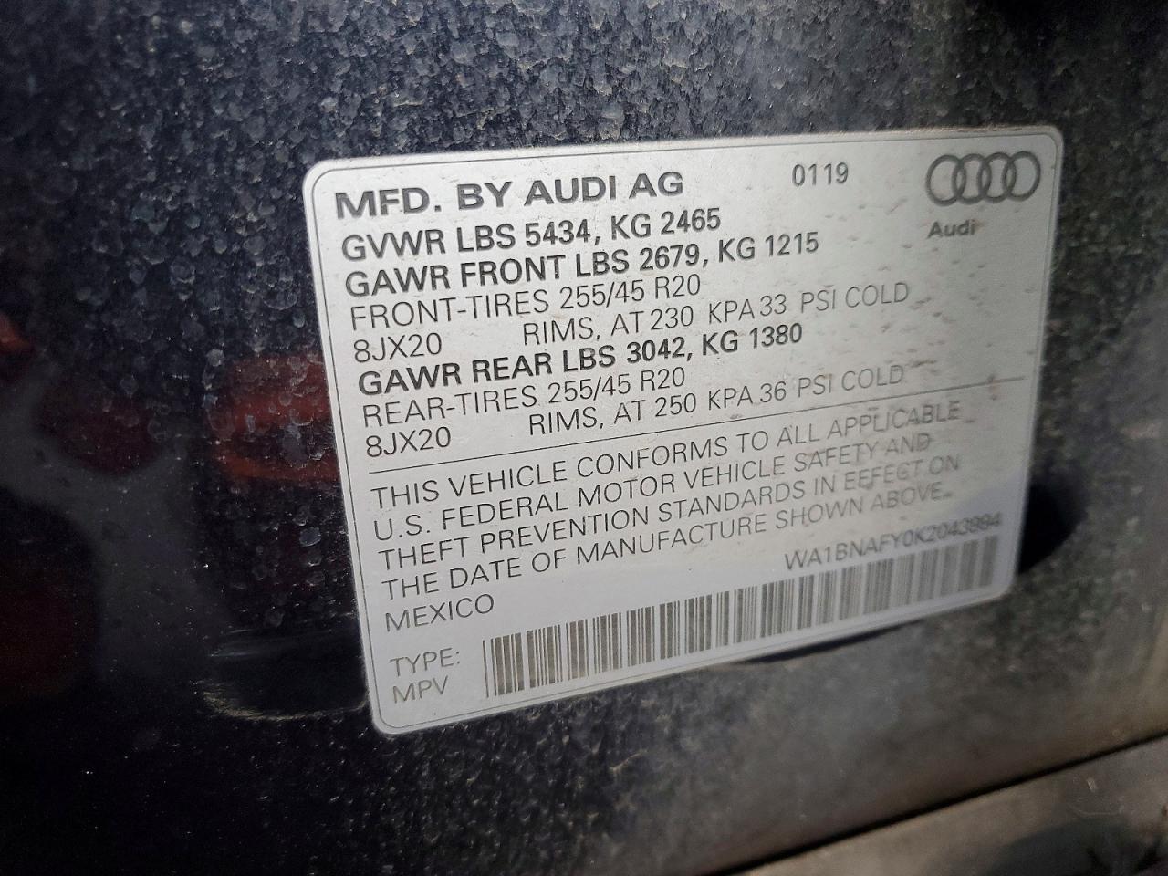 2019 AUDI Q5 PREMIUM PLUS photo 25