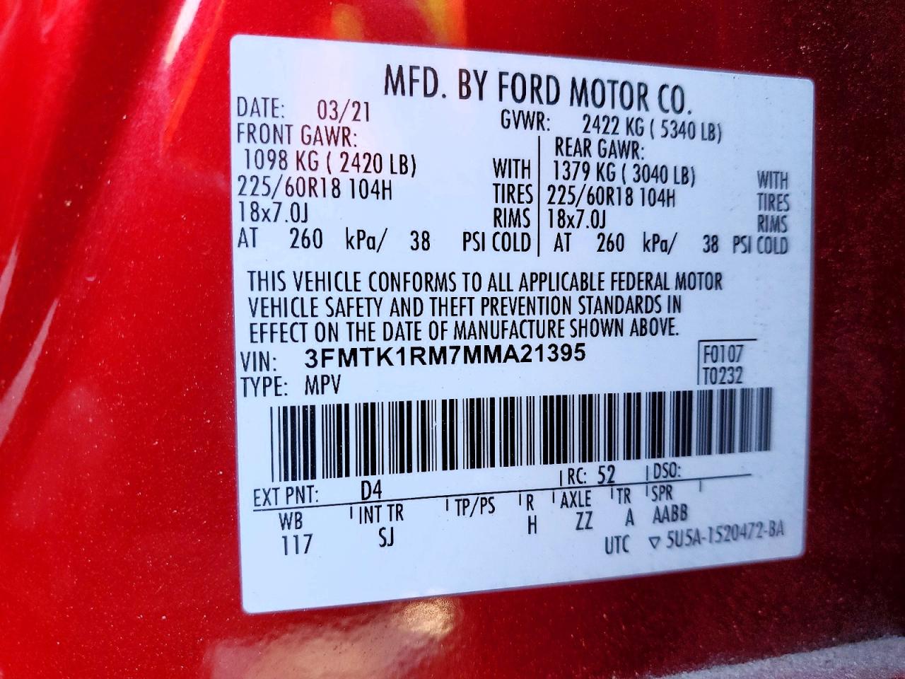 2021 FORD MUSTANG MACH-E SELECT photo 27