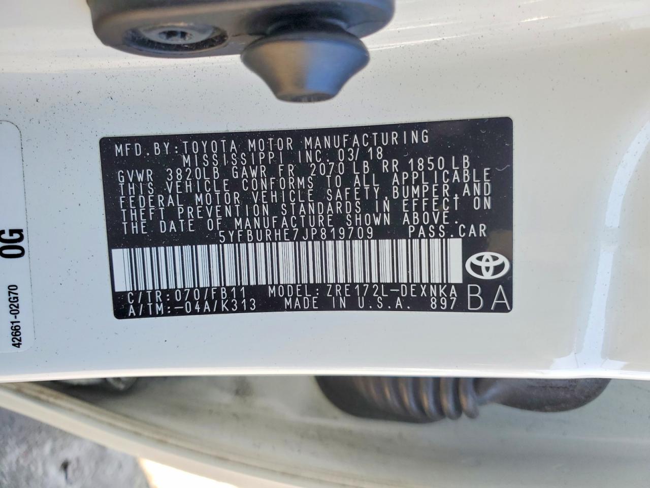 2018 TOYOTA COROLLA LE photo 25
