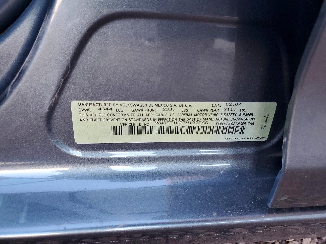 2007 VOLKSWAGEN JETTA 2.5 OPTION PACKAGE 1 photo 23