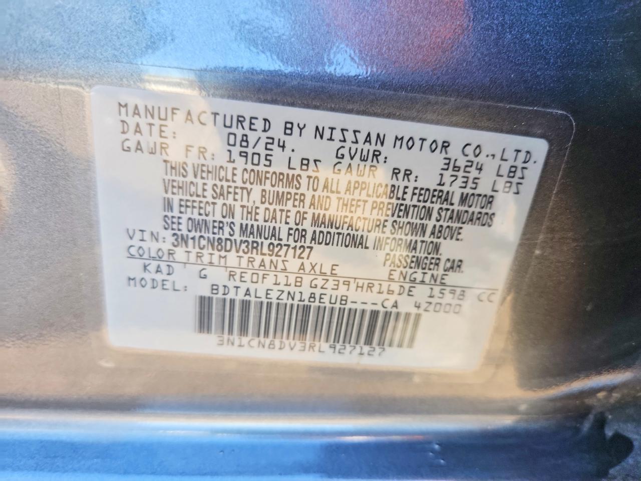 2024 NISSAN VERSA S photo 23