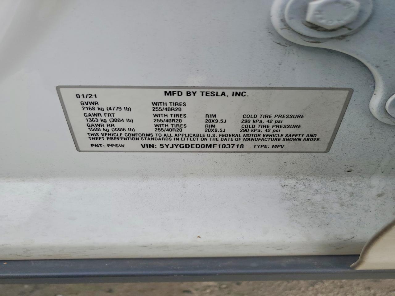 2021 TESLA MODEL Y photo 23