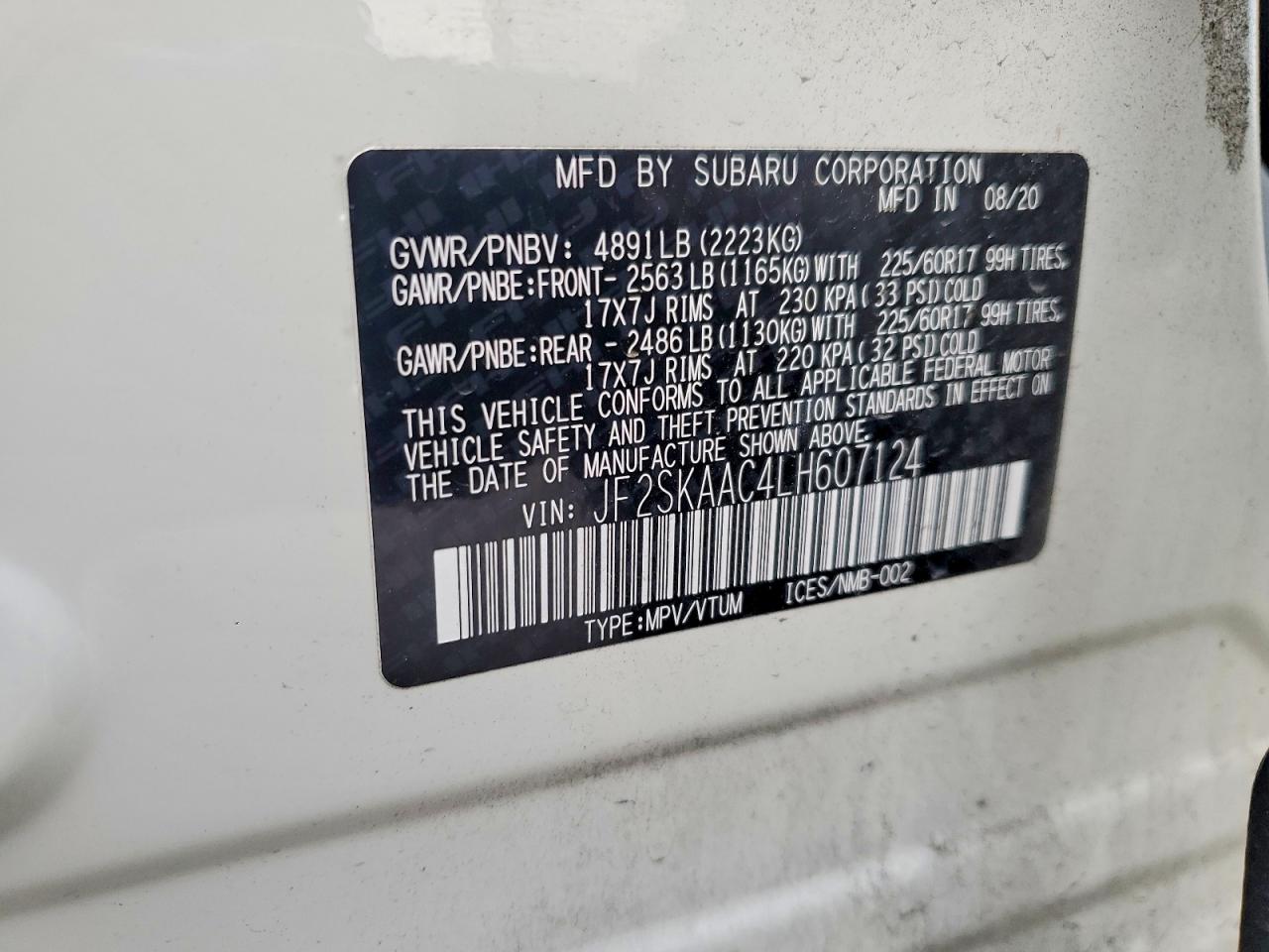 2020 SUBARU FORESTER photo 13