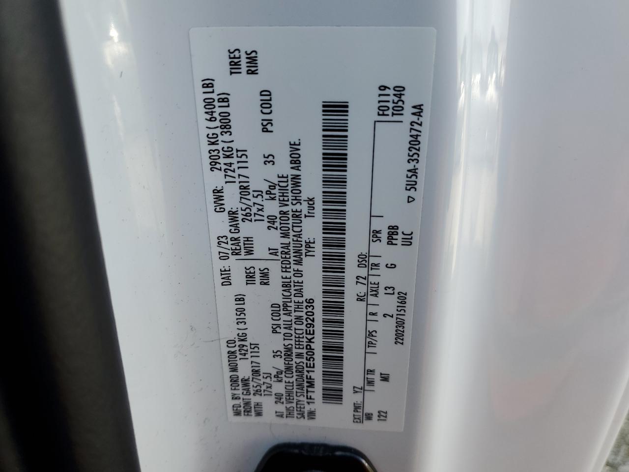2023 FORD F150 photo 12