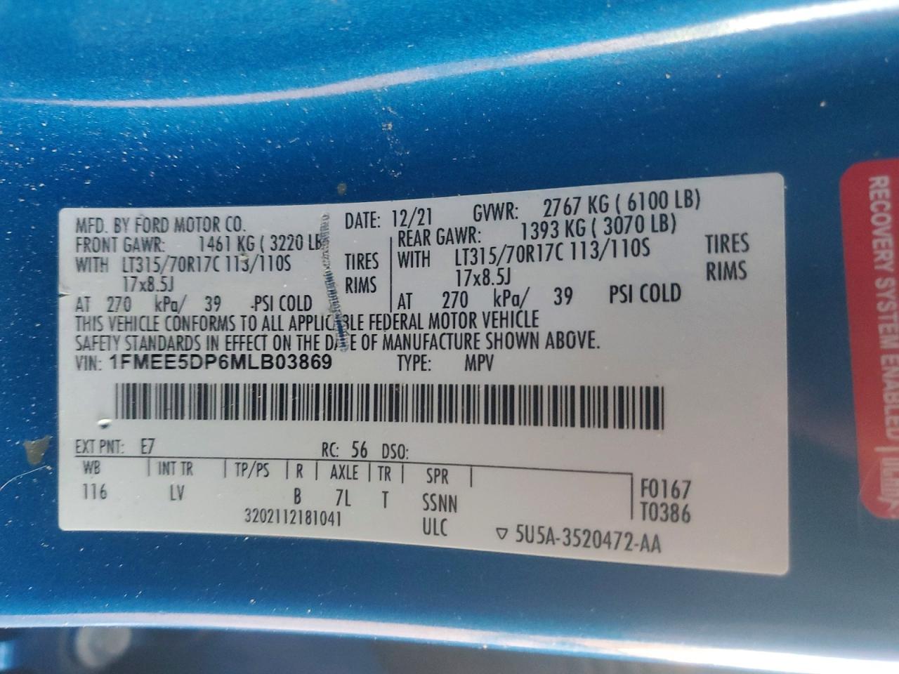 2021 FORD BRONCO BASE photo 12