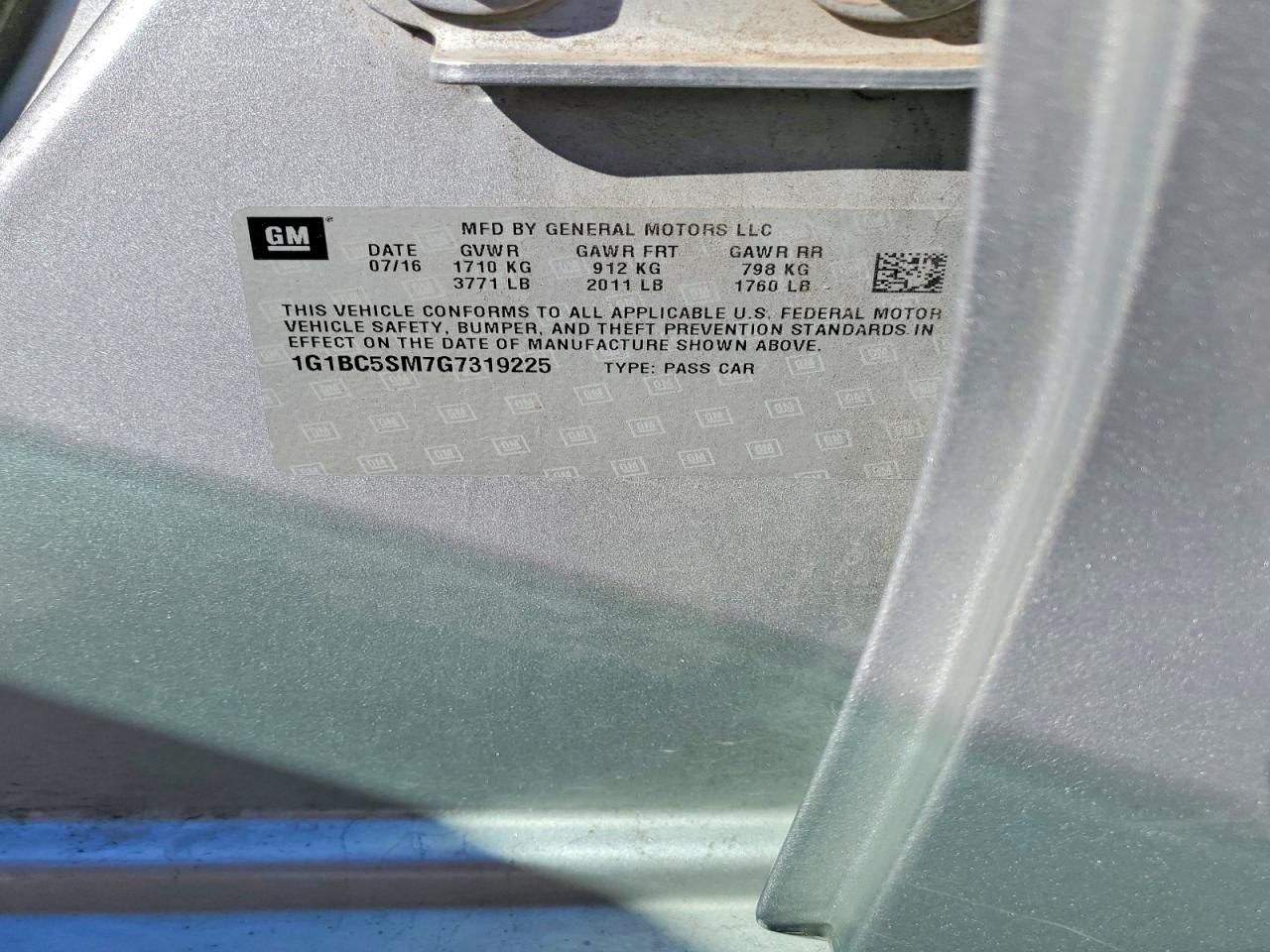2016 CHEVROLET CRUZE LS photo 23