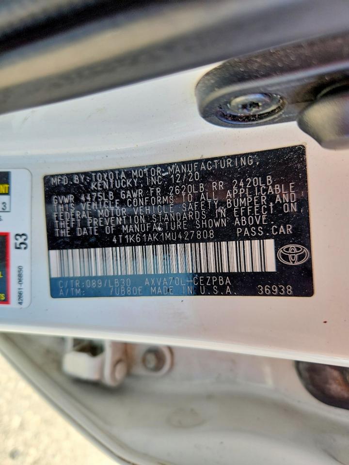 2021 TOYOTA CAMRY XSE photo 12