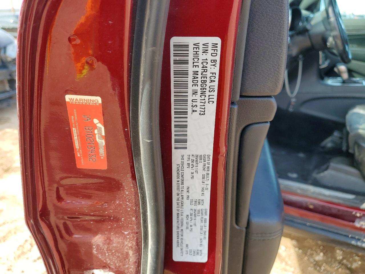2022 JEEP GRAND CHEROKEE LIMITED photo 13