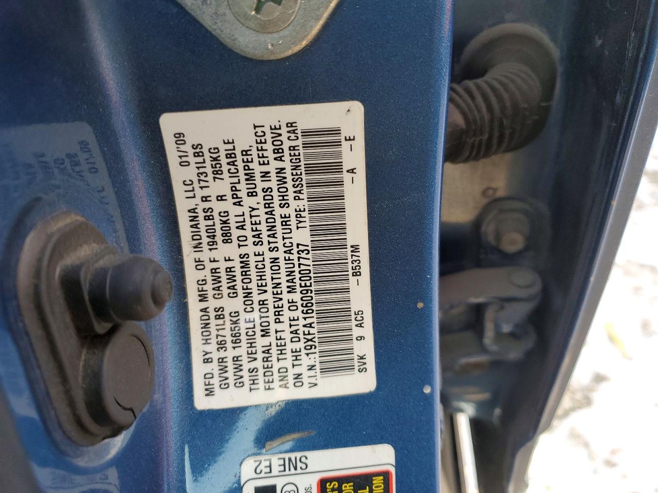 2009 HONDA CIVIC LX-S photo 12