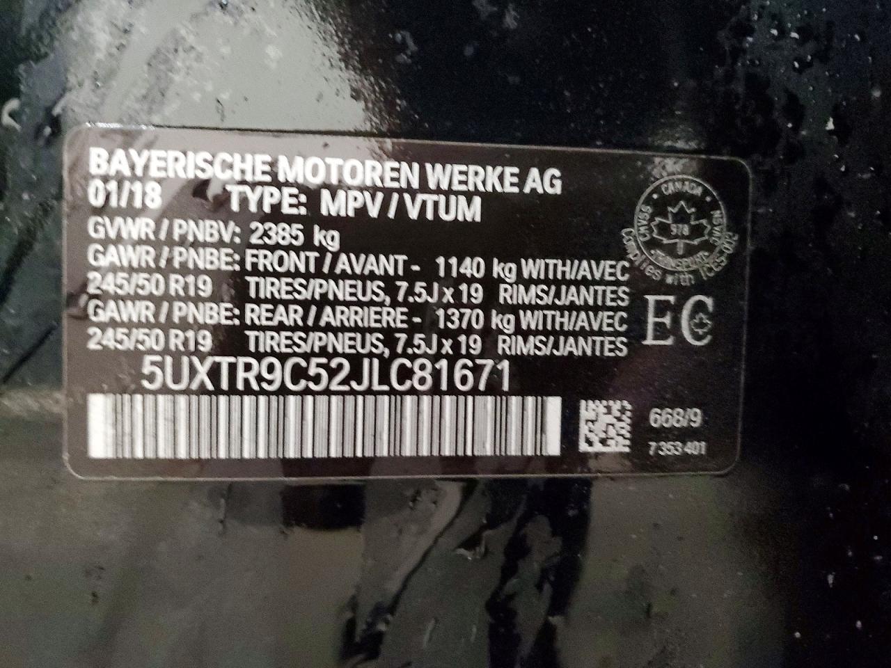 2018 BMW X3 XDRIVE30I photo 13