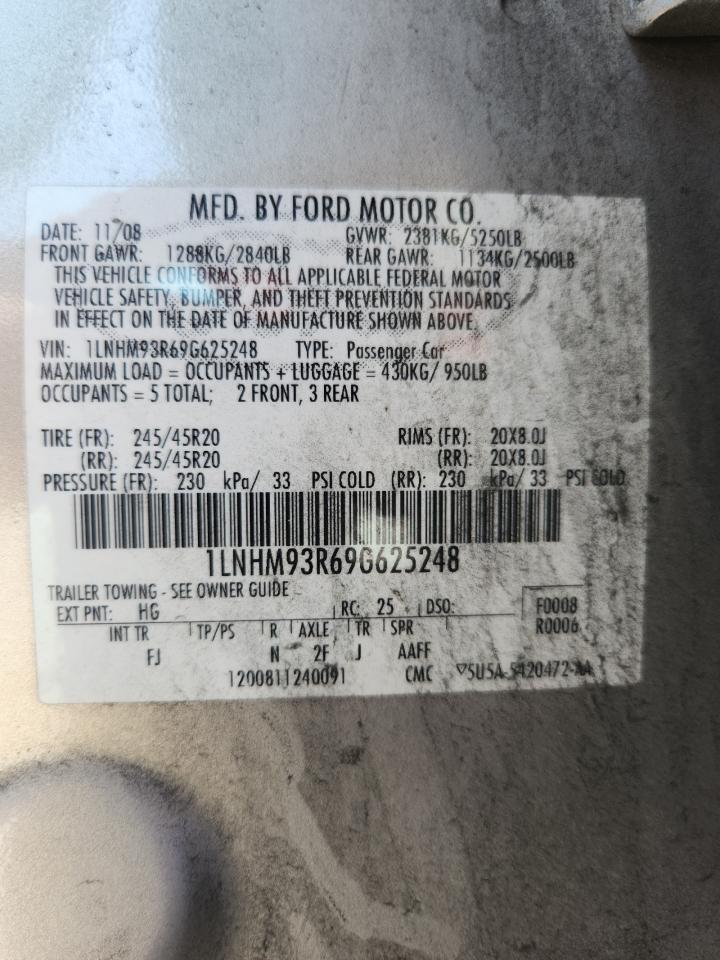2009 LINCOLN MKS photo 12