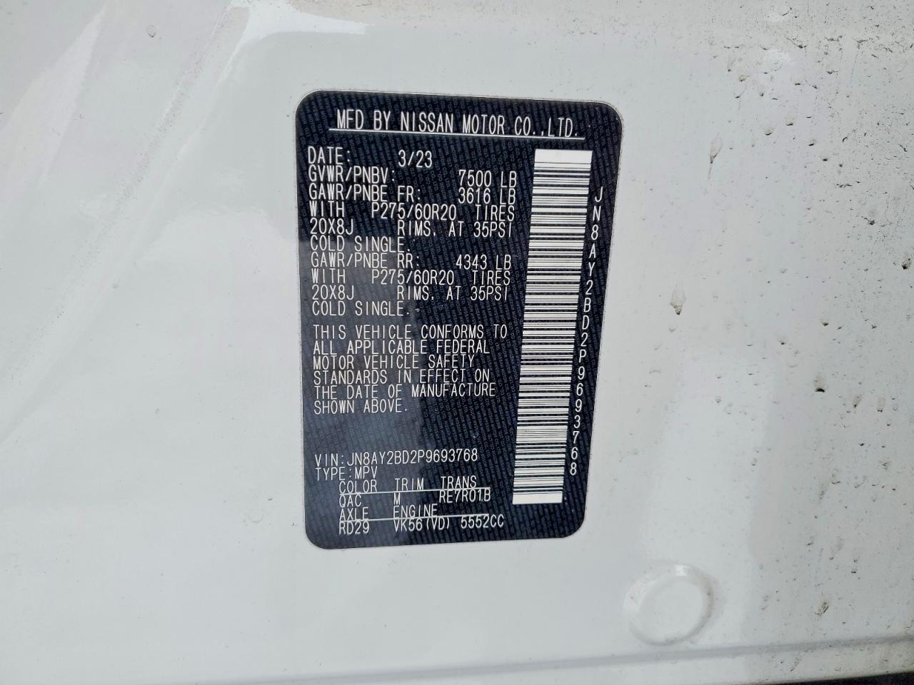 2023 NISSAN ARMADA SL photo 34