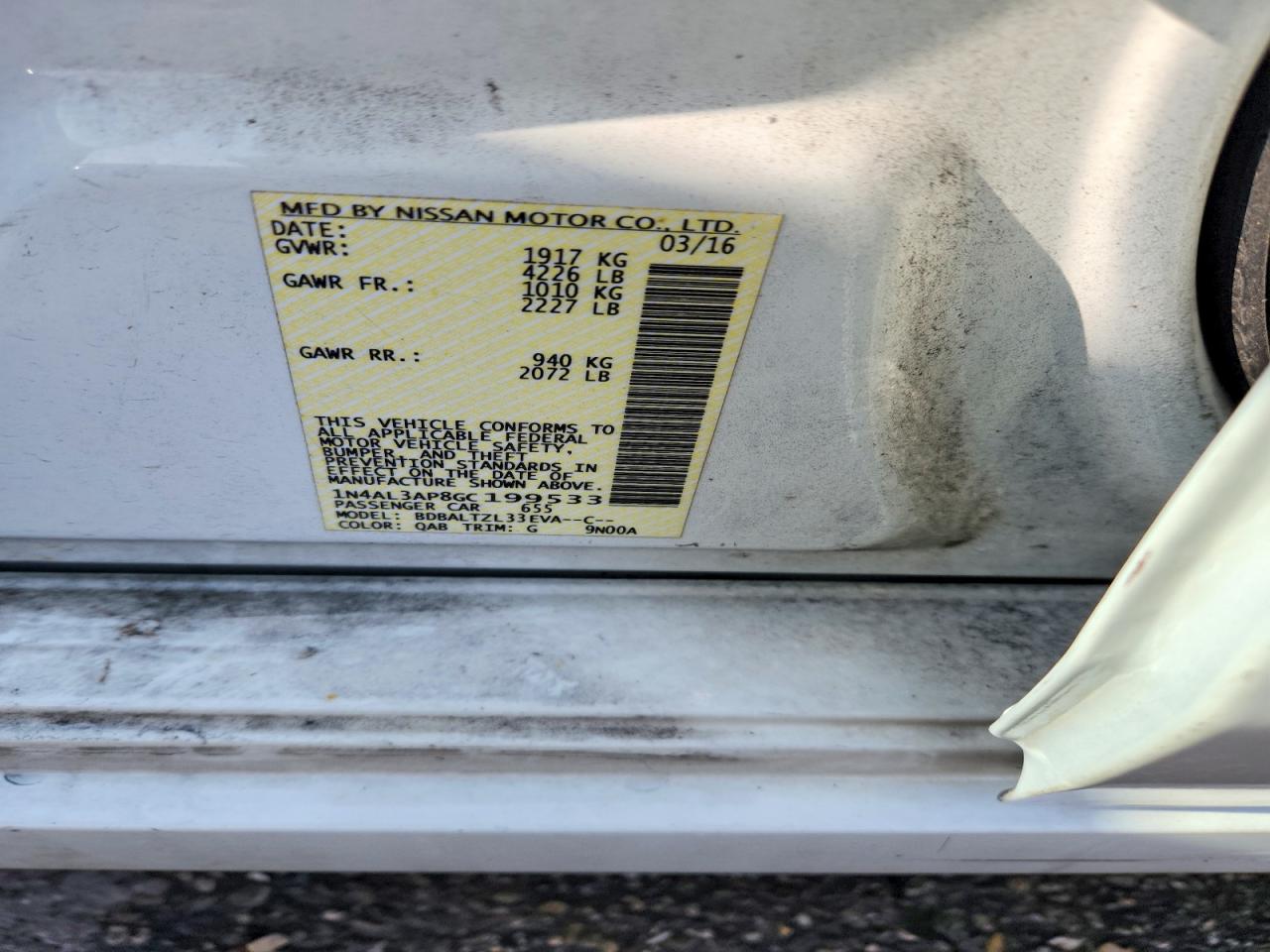 2016 NISSAN ALTIMA 2.5 SL photo 34