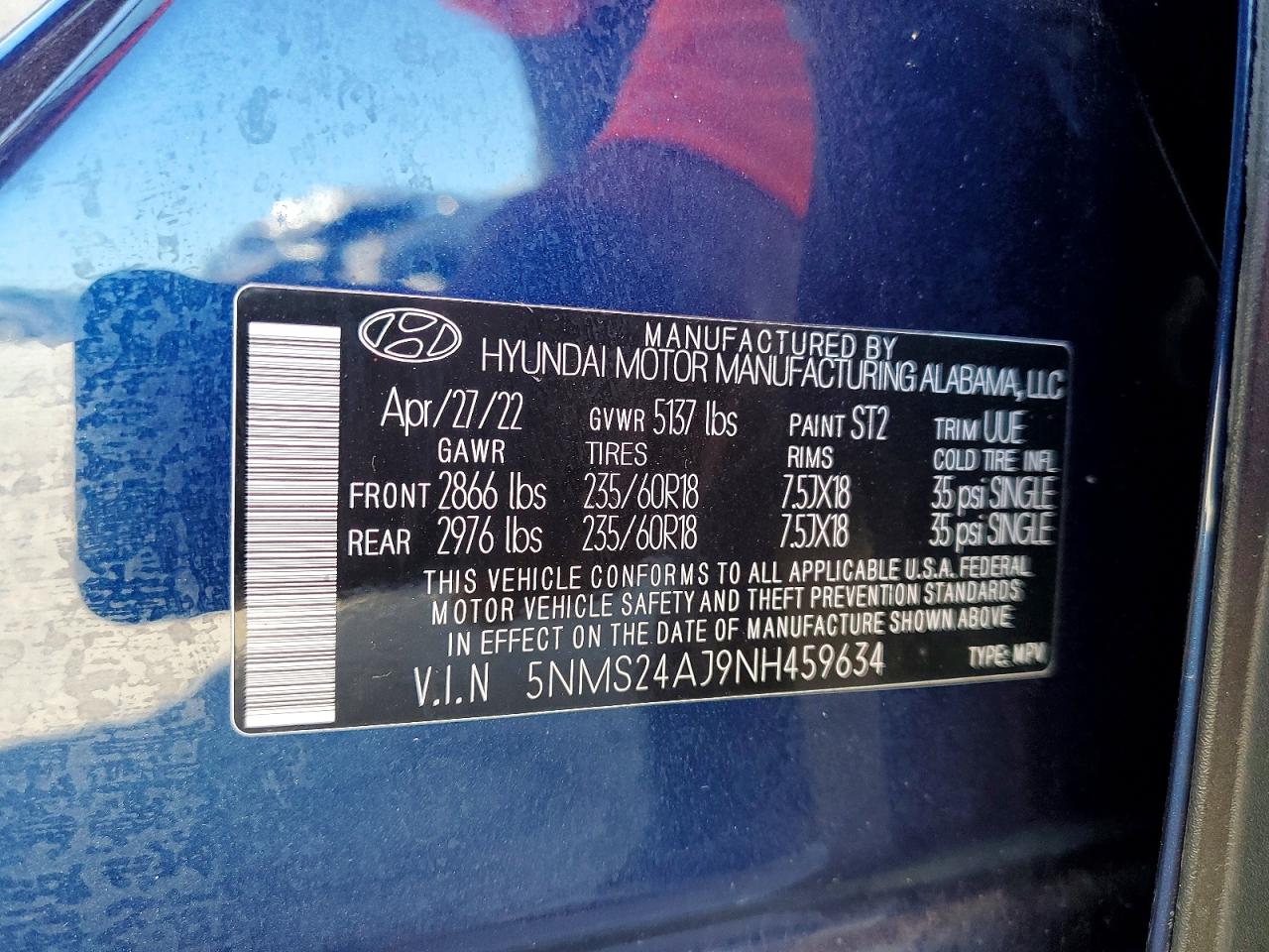 2022 HYUNDAI SANTA FE SEL photo 40