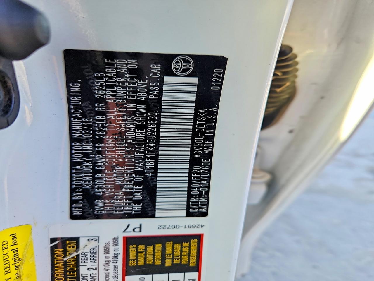 2016 TOYOTA CAMRY SE photo 12