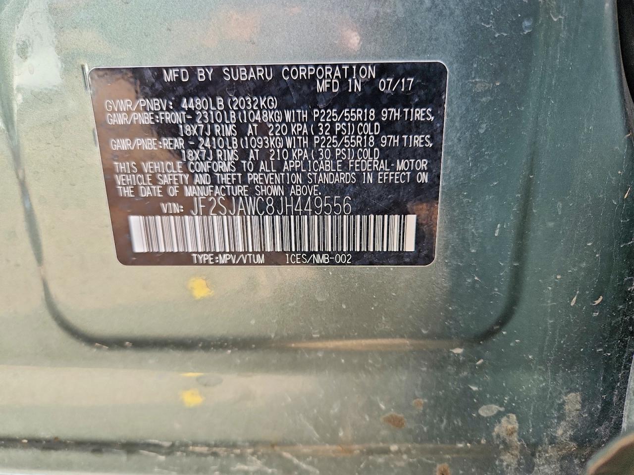 2018 SUBARU FORESTER 2.5I TOURING photo 25