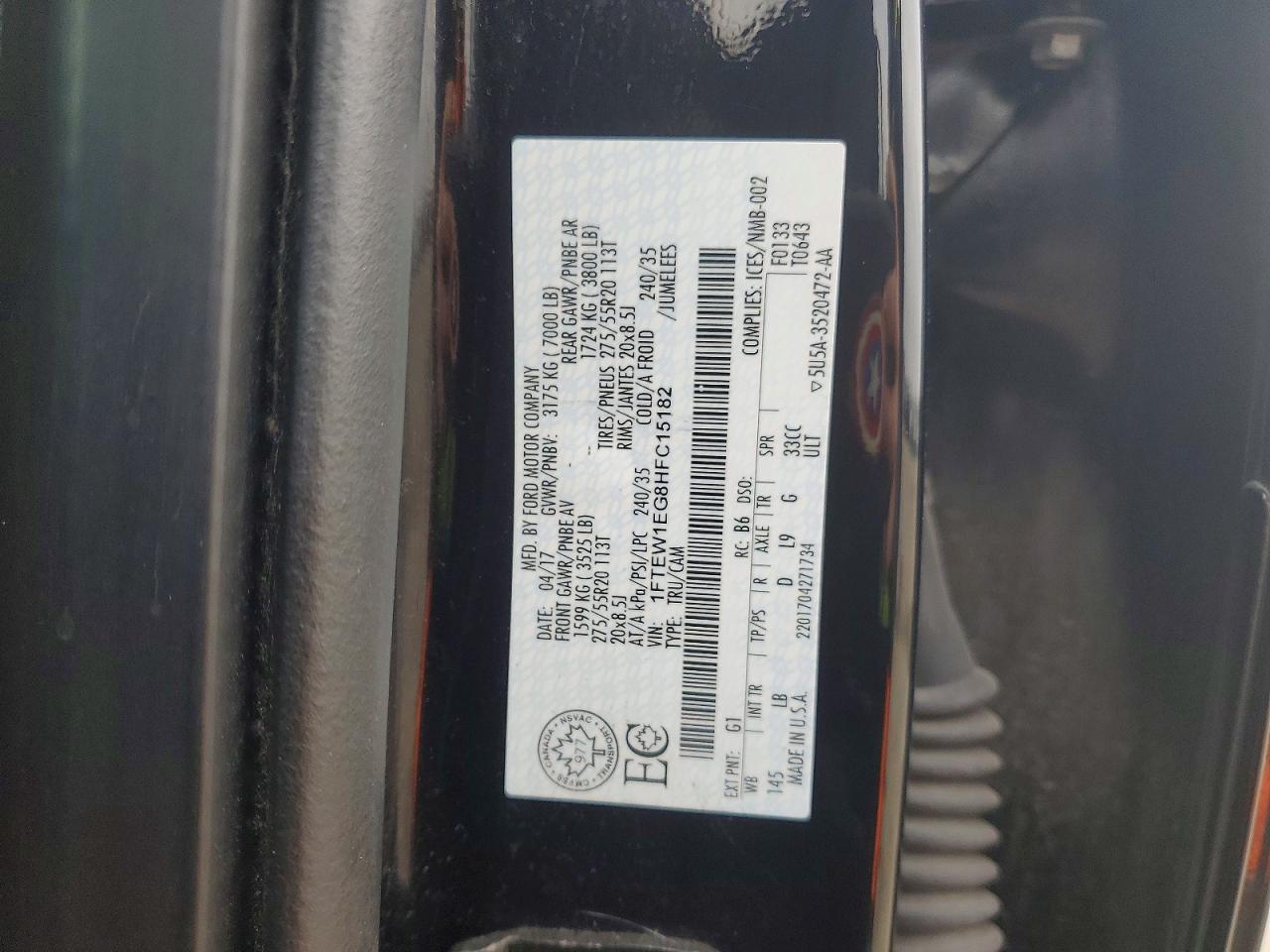 2017 FORD F150 photo 34