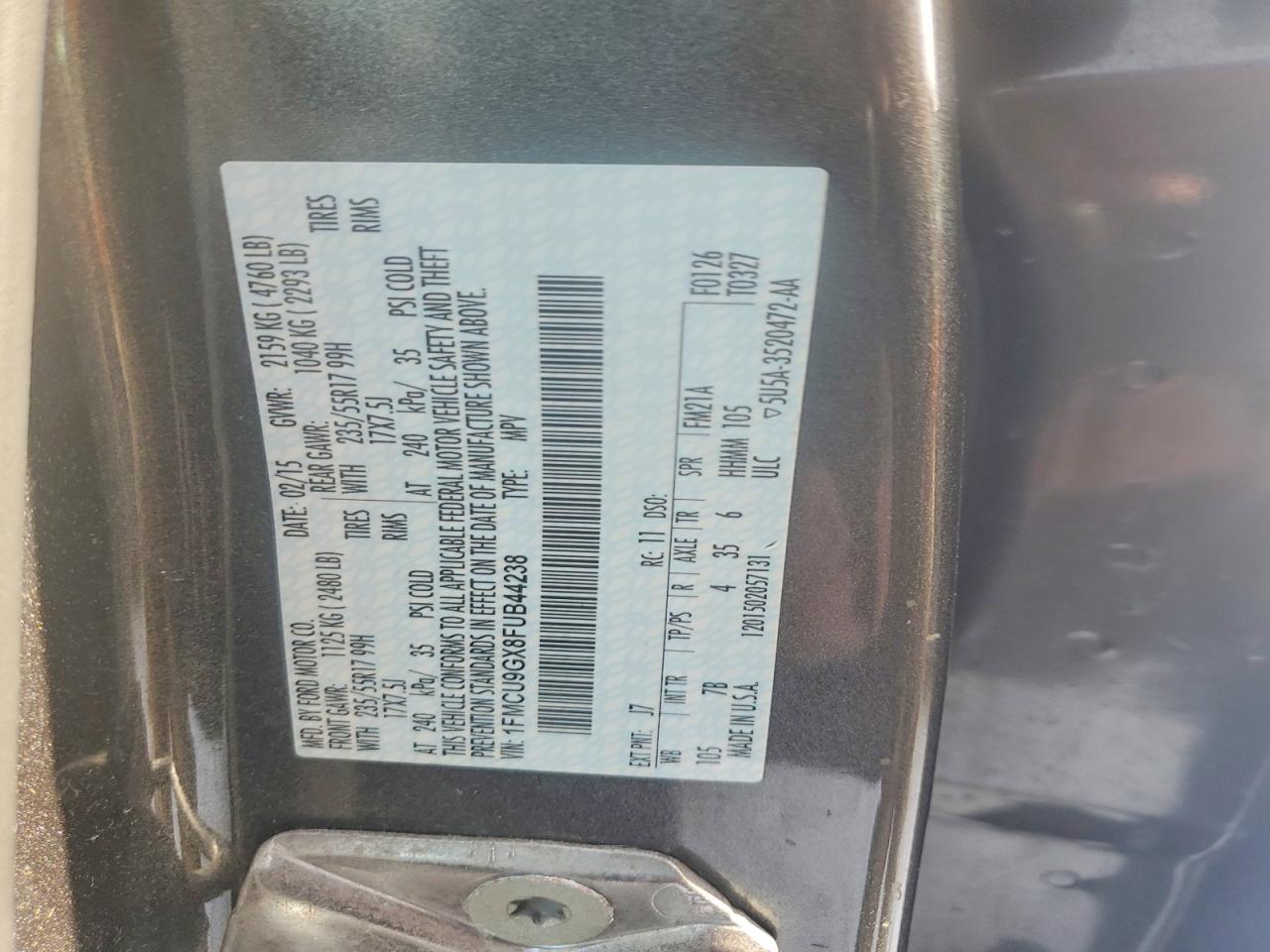 2015 FORD ESCAPE SE photo 37