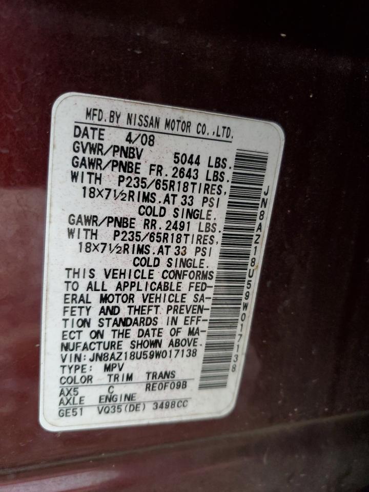 2009 NISSAN MURANO S photo 27