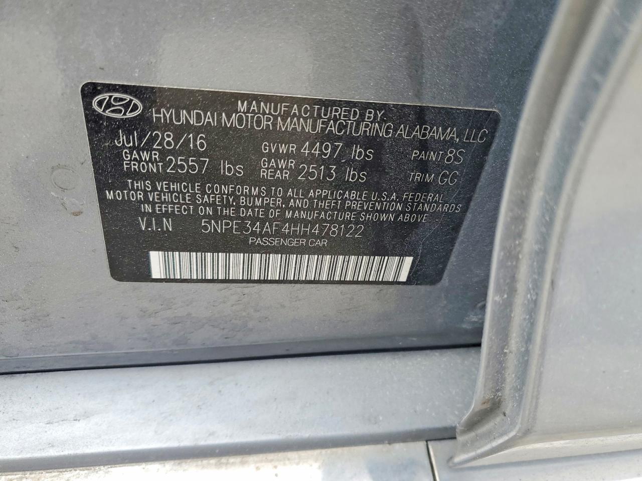 2017 HYUNDAI SONATA SPORT photo 23