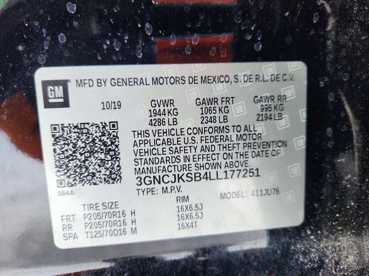 2020 CHEVROLET TRAX LS photo 37