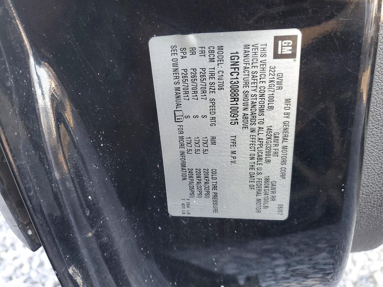 2008 CHEVROLET TAHOE C1500 photo 25