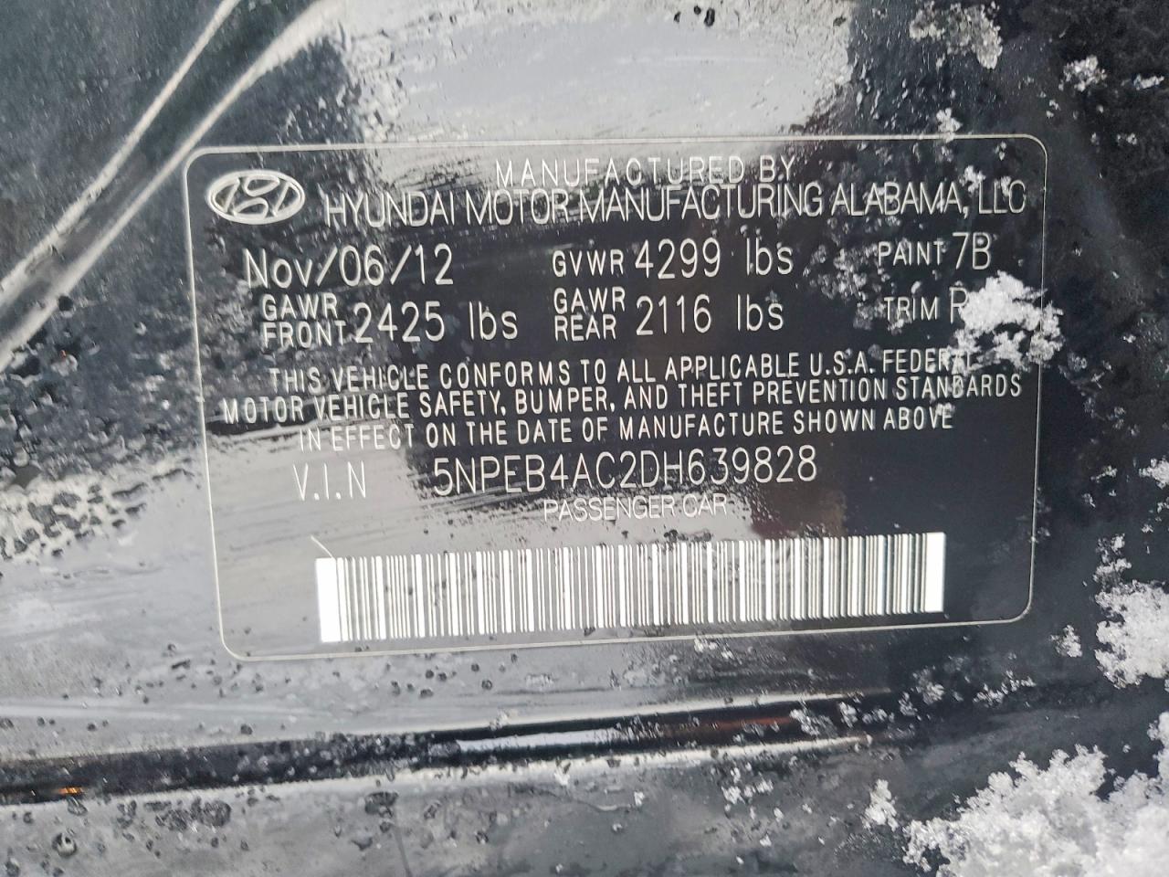 2013 HYUNDAI SONATA GLS photo 34