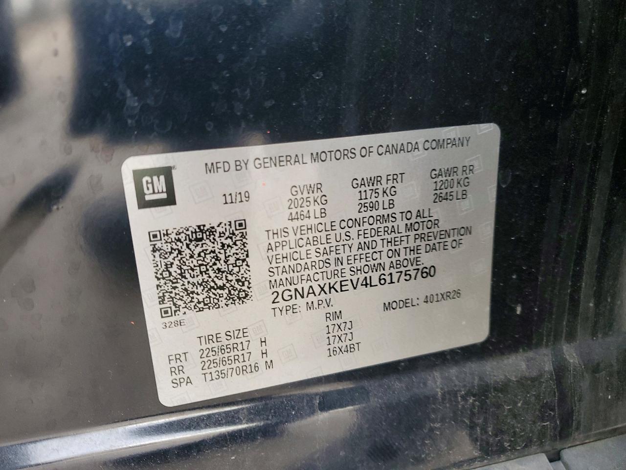 2020 CHEVROLET EQUINOX LT photo 13