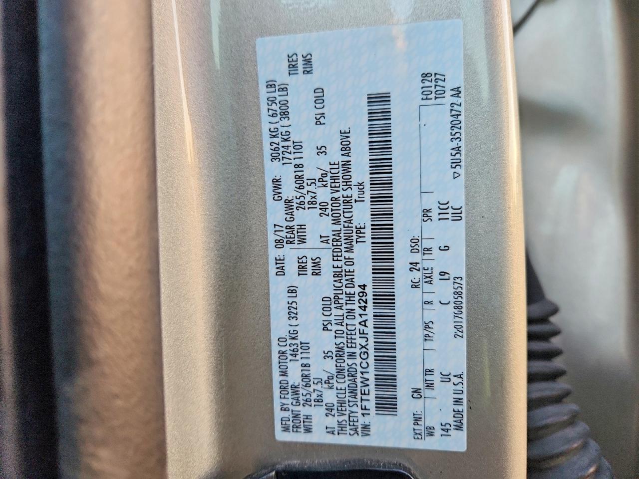 2018 FORD F150 SUPERCREW photo 23