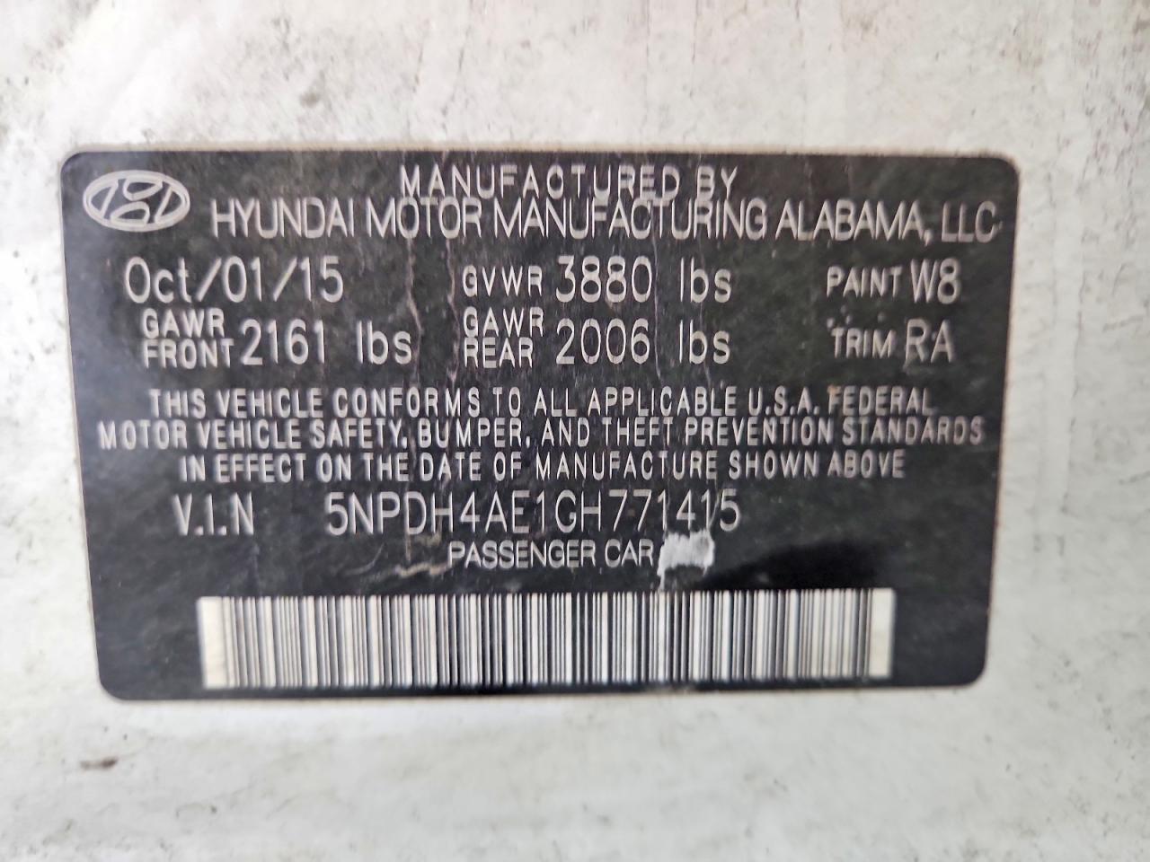 2016 HYUNDAI ELANTRA SE photo 23