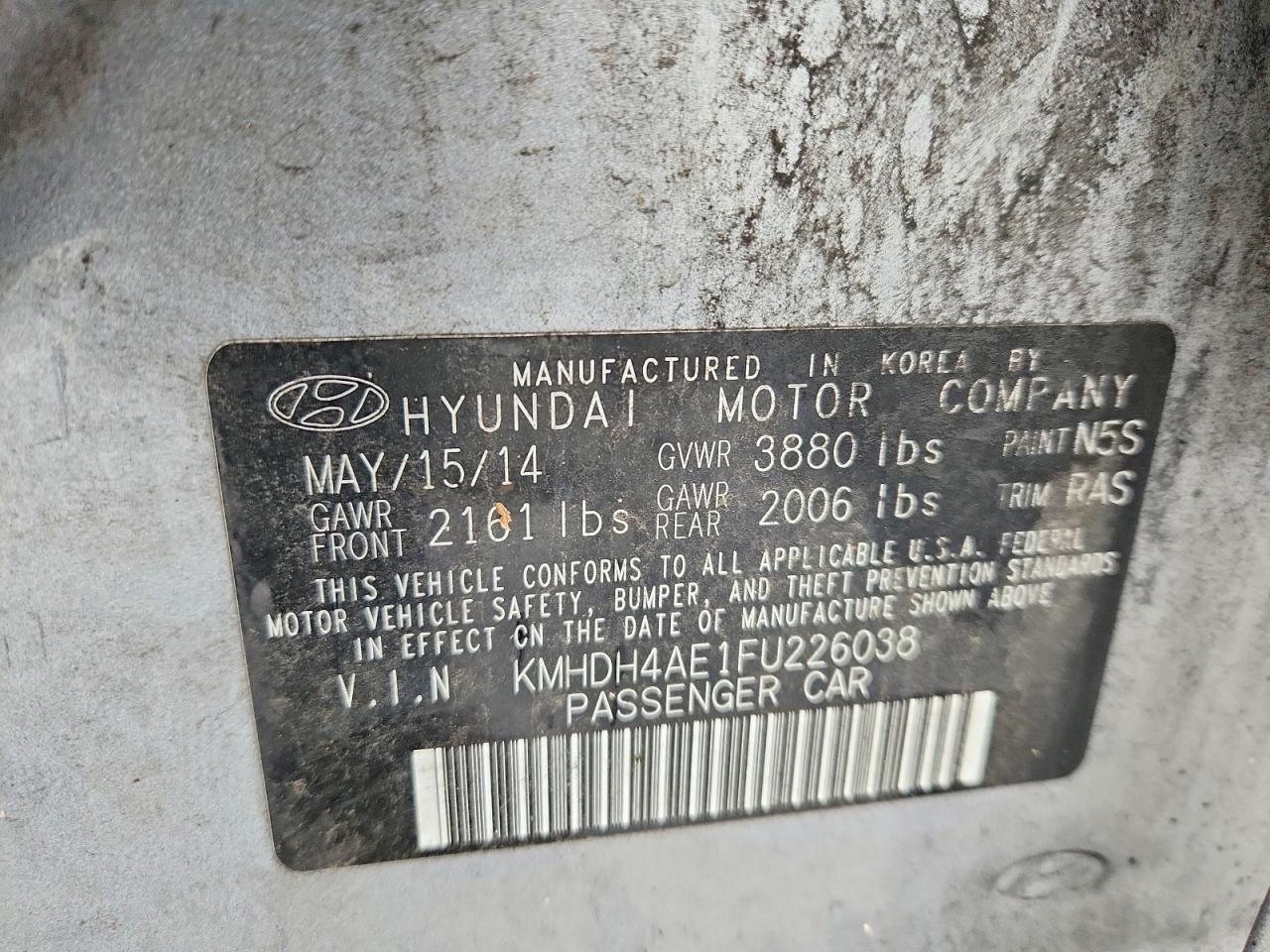 2015 HYUNDAI ELANTRA SE photo 23