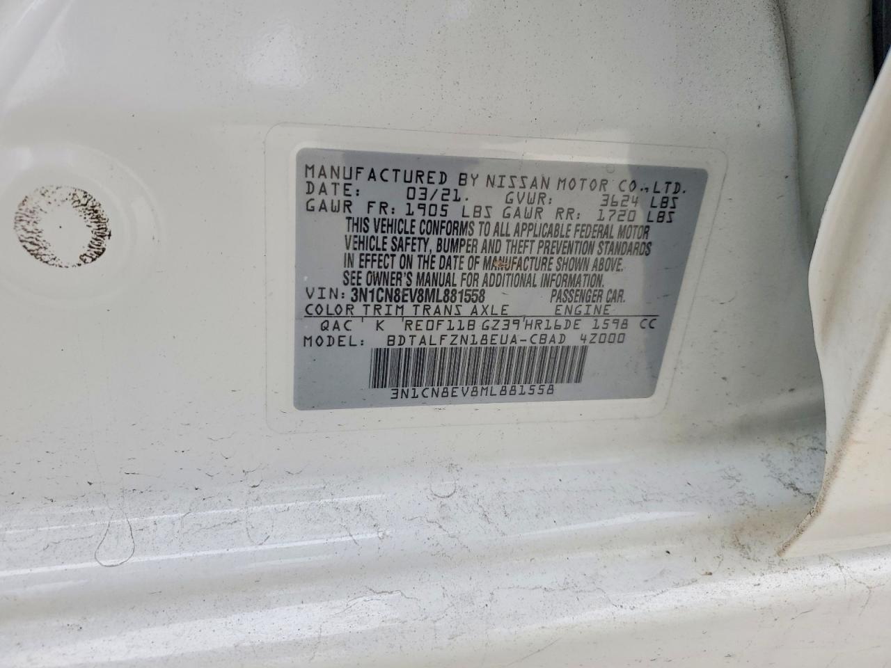 2021 NISSAN VERSA SV photo 23