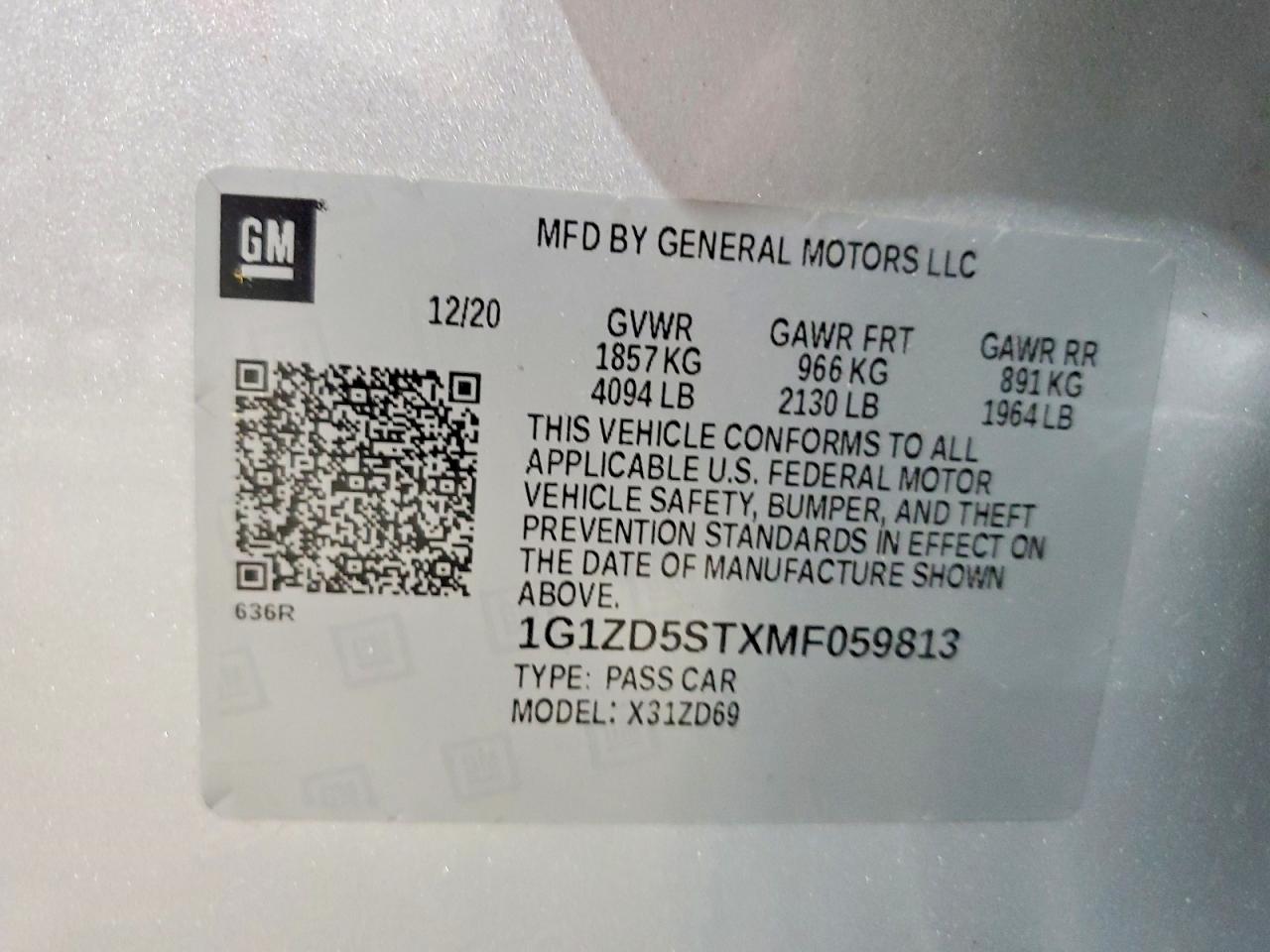 2021 CHEVROLET MALIBU LT photo 23