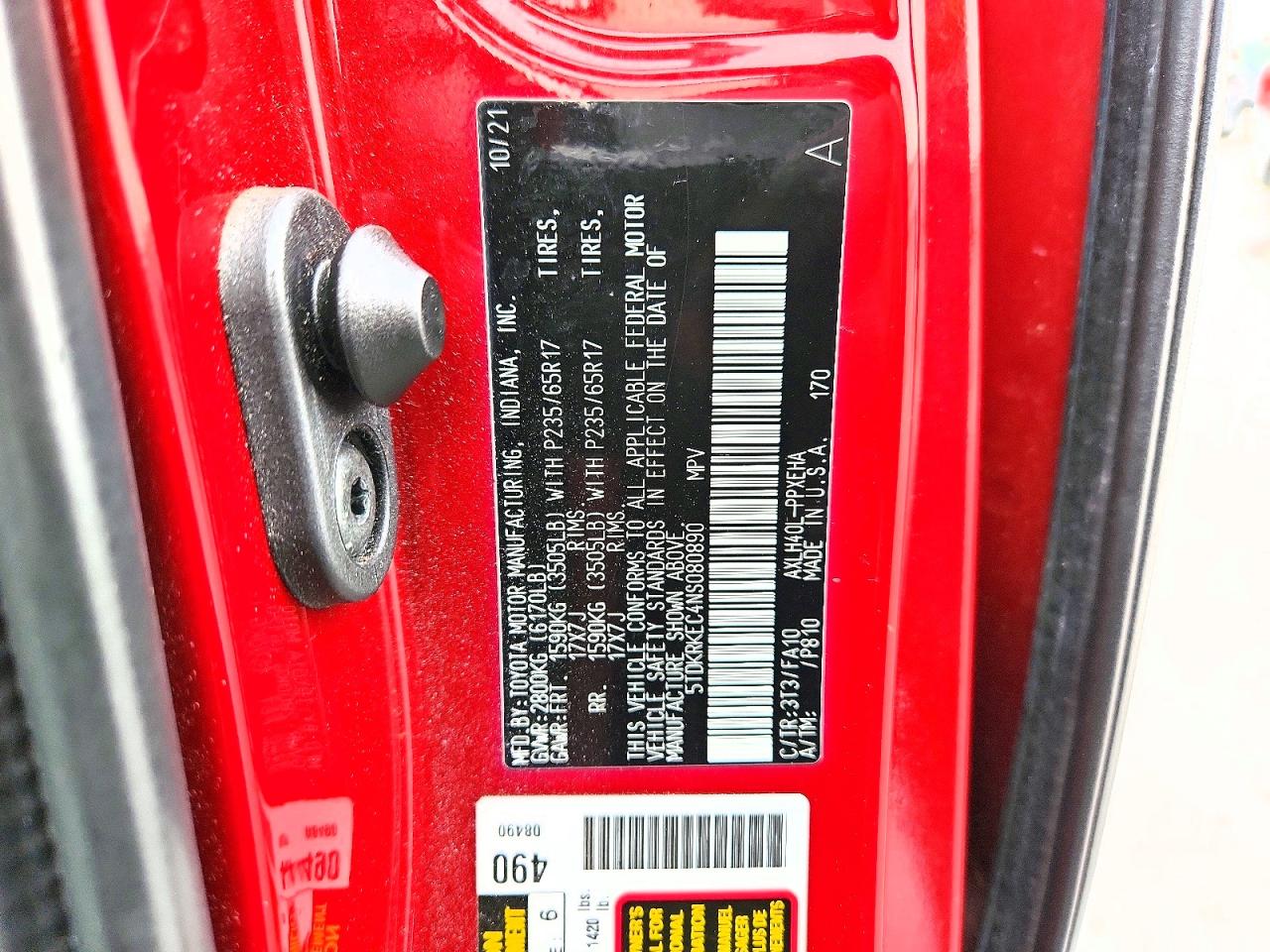 2022 TOYOTA SIENNA LE 8-PASSENGER photo 13