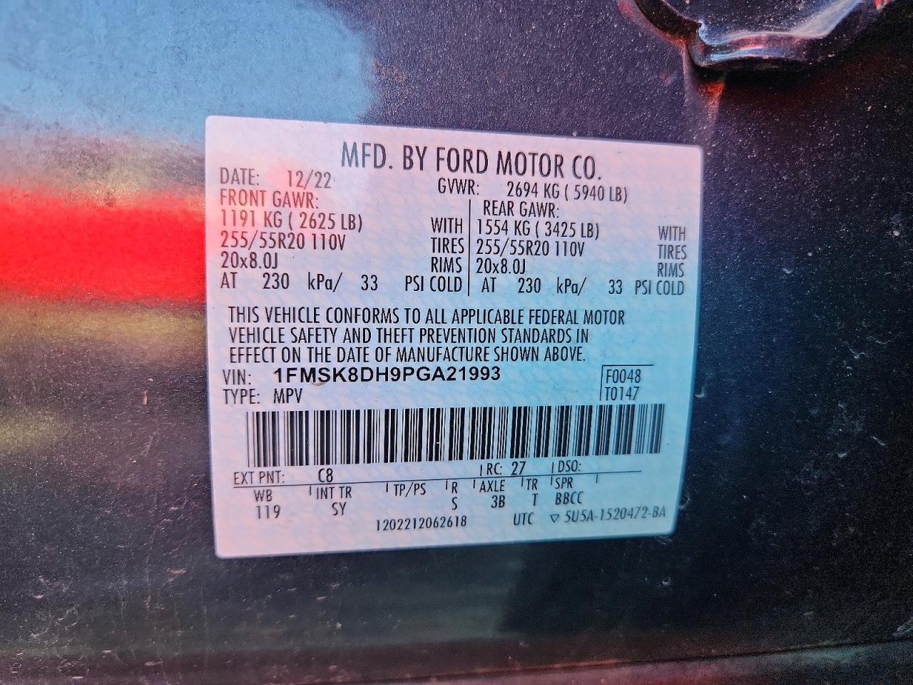2023 FORD EXPLORER XLT photo 53