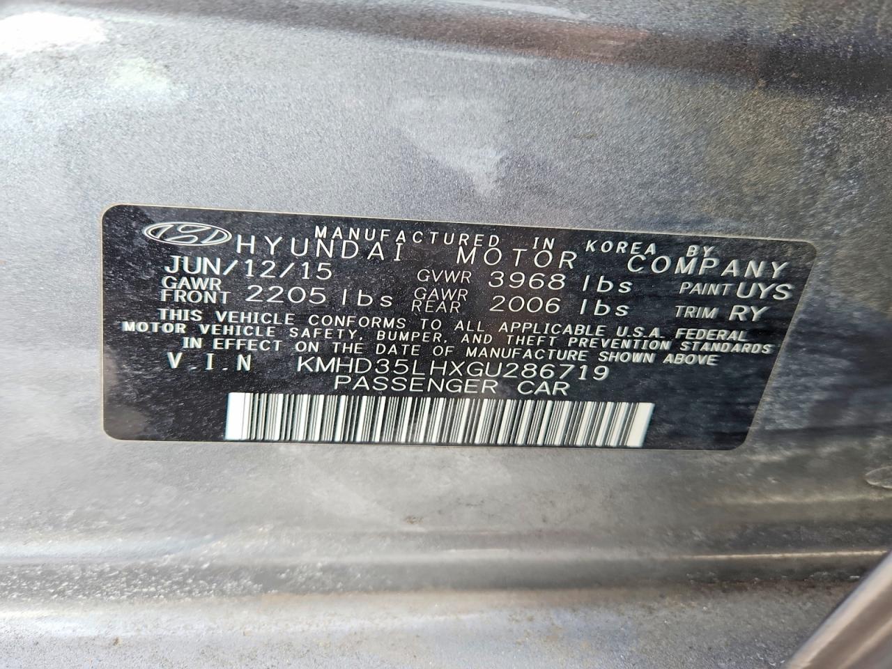 2016 HYUNDAI ELANTRA GT photo 13