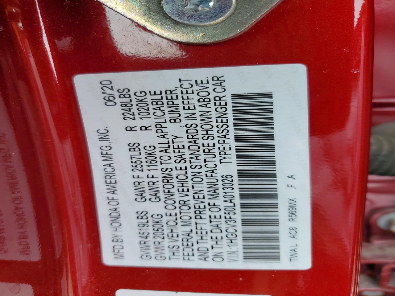 2020 HONDA ACCORD HYBRID EXL photo 12